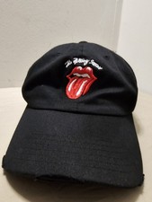 The Rolling Stones Logo Black Strapback Adjustable Baseball Cap 2017 One Size