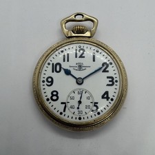 Ball Official Railroad Standard 16s 21J, 999B Pocket Watch 10K YGF Mint Dial NR