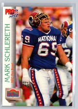 1992 Pro Set #423 Mark Schlereth Washington Redskins