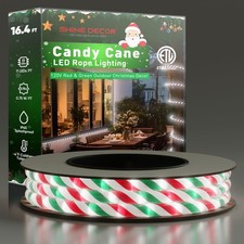 Candy Cane LED Rope Light Christmas Outdoor Cold-Resistant Waterproof String ...