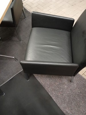 Walter Knoll Jason 1410 Echtleder Sessel  - Schwarz