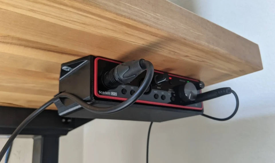 Under Desk Mount Bracket for Focusrite Scarlett 2i2 2nd 3rd 4th Gen - Image 2 of 2