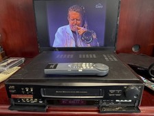 JVC HR-S7100U Super VHS SVHS Hi-Fi VCR w/ Remote, AV Cord, Remote Tested