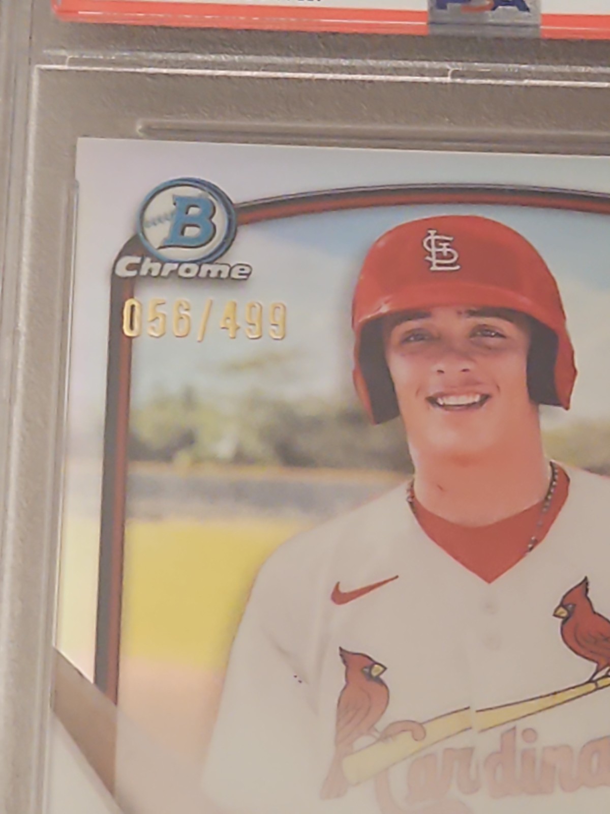 2023 Bowman Chrome - Prospect Autographs Luis Rodriguez #CPA-LR Refractor PSA 9 view 2