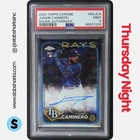 2024 TOPPS CHROME #RA-JCA JUNIOR CAMINERO AUTO RC PSA 9 ROOKIE