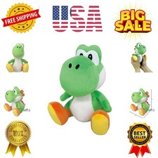 Super Mario All Star Collection Yoshi Stuffed Plush, 8",Multi-colored