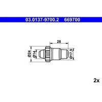ATE Montagesatz Handbremsbacken ZubehÖR Passend FüR Audi Q7 BMW 1 2 3 4 5 7 X1