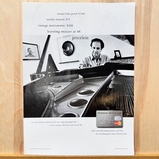 1998 Platinum Mastercard “Priceless” Campaign Vintage Print Ad Piano Advert