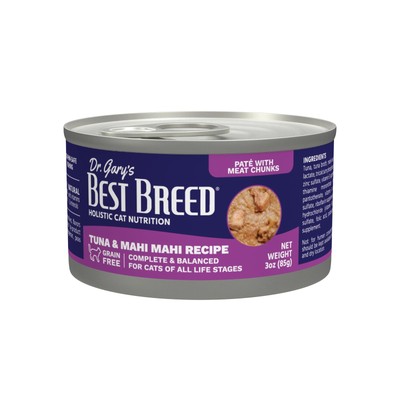 Dr. Gary's Best Breed Tuna & Mahi Mahi Canned Cat Food - 24 x 3 oz.