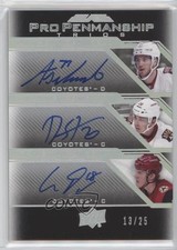 2016 UD Black Pro Penmanship Trios 13/25 Anthony DeAngelo Dylan Strome Auto 8tn