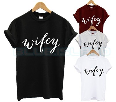 FRAU NEU T-SHIRT FRAU VERHEIRATET GLÜCKLICHE LIEBE EHEMANN FAMILIE RING NEU ALLE FARBEN