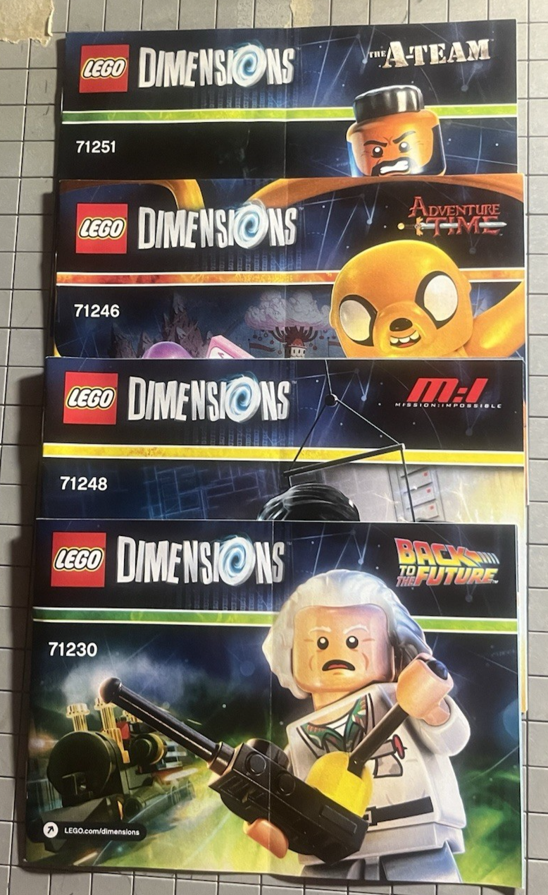 LEGO Dimensions Instruction Manual Lot of 4 – 71230, 71248, 71246 ...