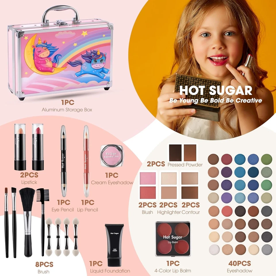 Kit de Maquillaje Hot Sugar para Niñas 4-6, Set Edades 8-12, ROSA Foto 3 de 4