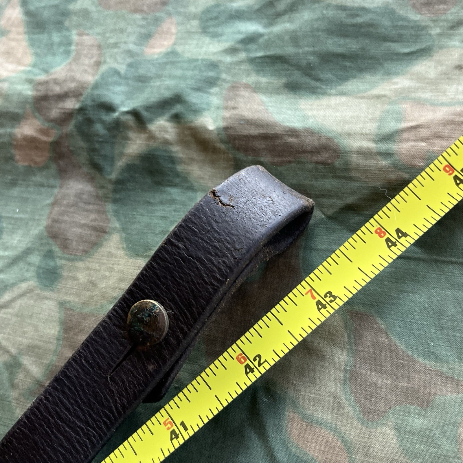 Original Yugo Yugoslavian Mauser M24/47 Leather Sling W/ Buttons Used #9