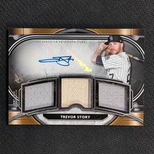 2021 Topps Museum Collection - Trevor Story #SPTRA-TS Triple Relic Auto /199