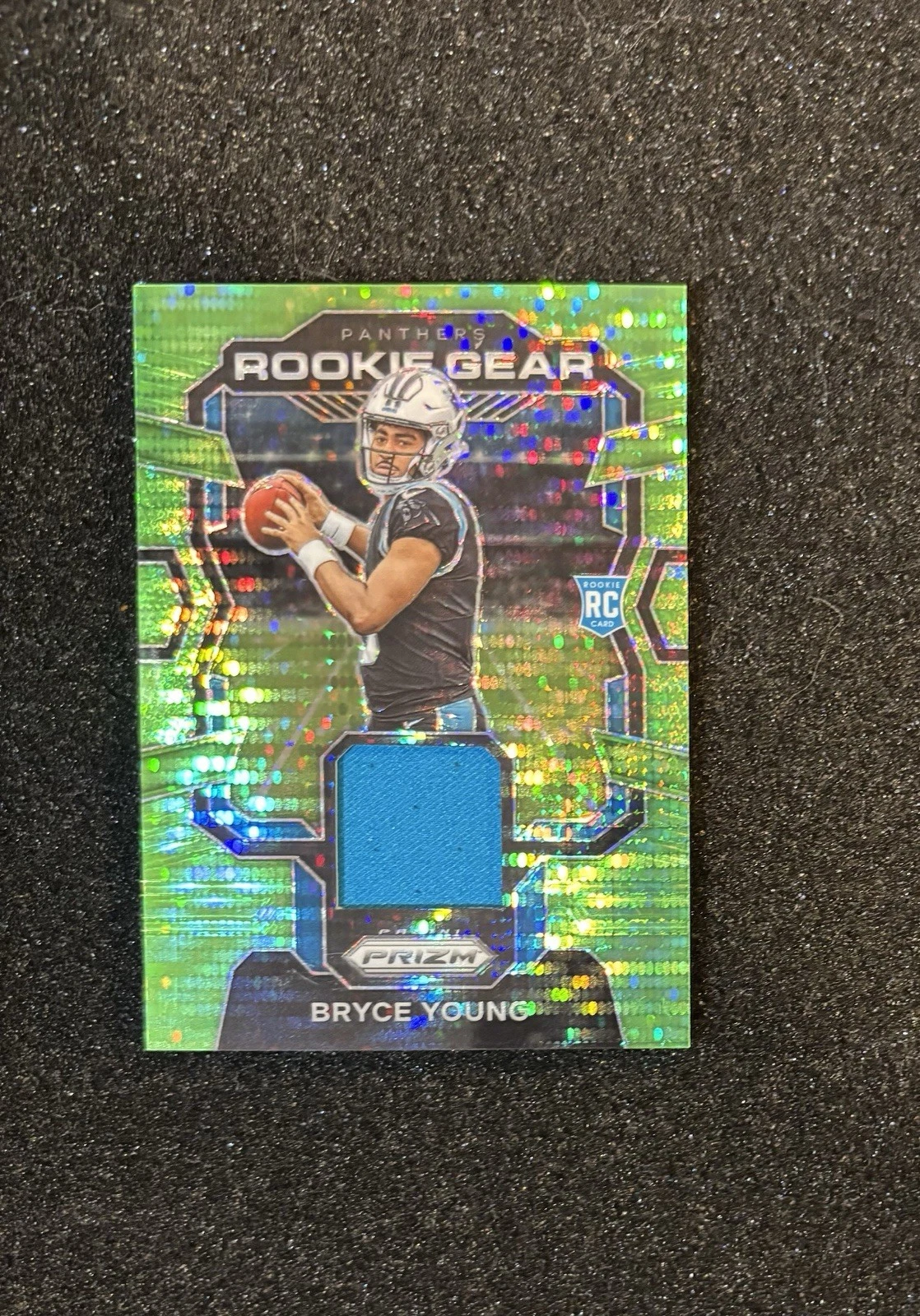 Bryce Young  Jersey Relic RC ▪ 2023 Prizm   GREEN PULSAR  Rookie Gear #RG-BY