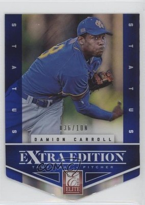2012 Elite Extra Edition Status Blue Die-Cut 36/100 Damion Carroll #68 0e3