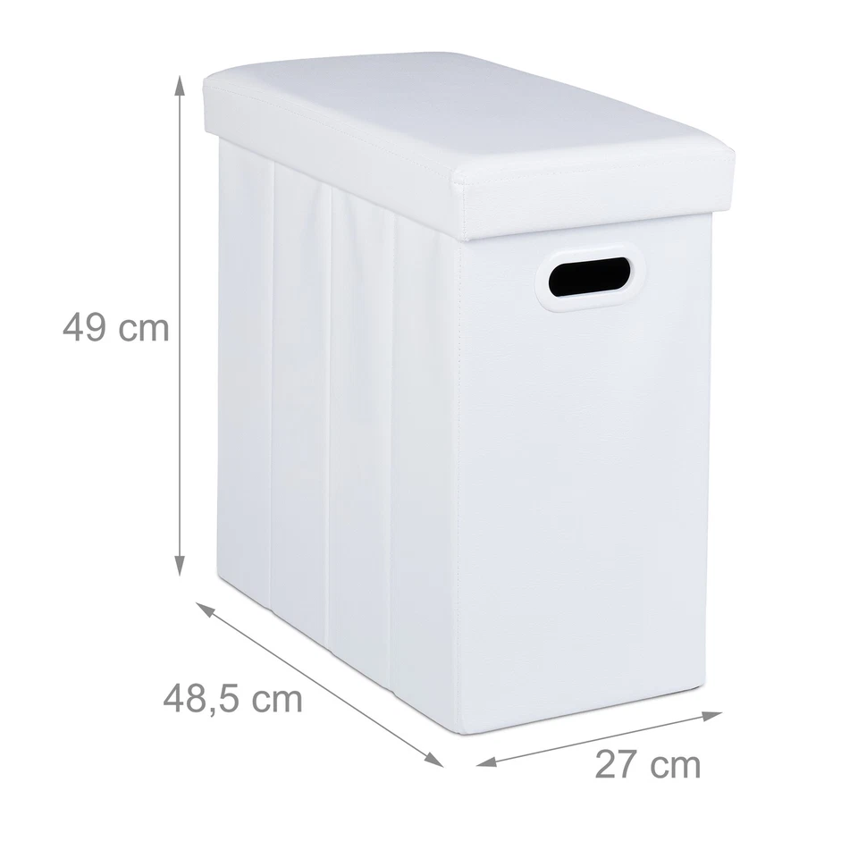 Sitzhocker Sitztruhe Falthocker Stauraumhocker Polsterhocker faltbar 48 L - Bild 4 von 4