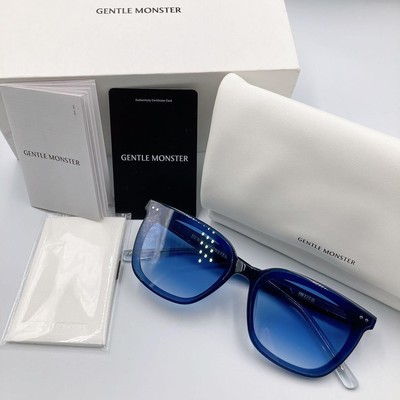 GENTLE MONSTER Heizer NC2 Sunglasses 63.3mm Lens Blue Frame Navy Gradient
