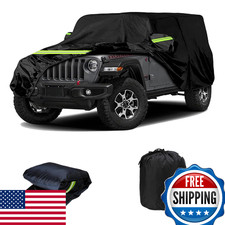 JZAHYUK Waterproof Car Cover Jeep Wrangler 4 Door All Weather Rain Cover Outdoor