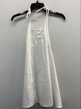 Frederick's of Hollywood Women's Summer Lattice Lacing Babydoll White Sz M NWT