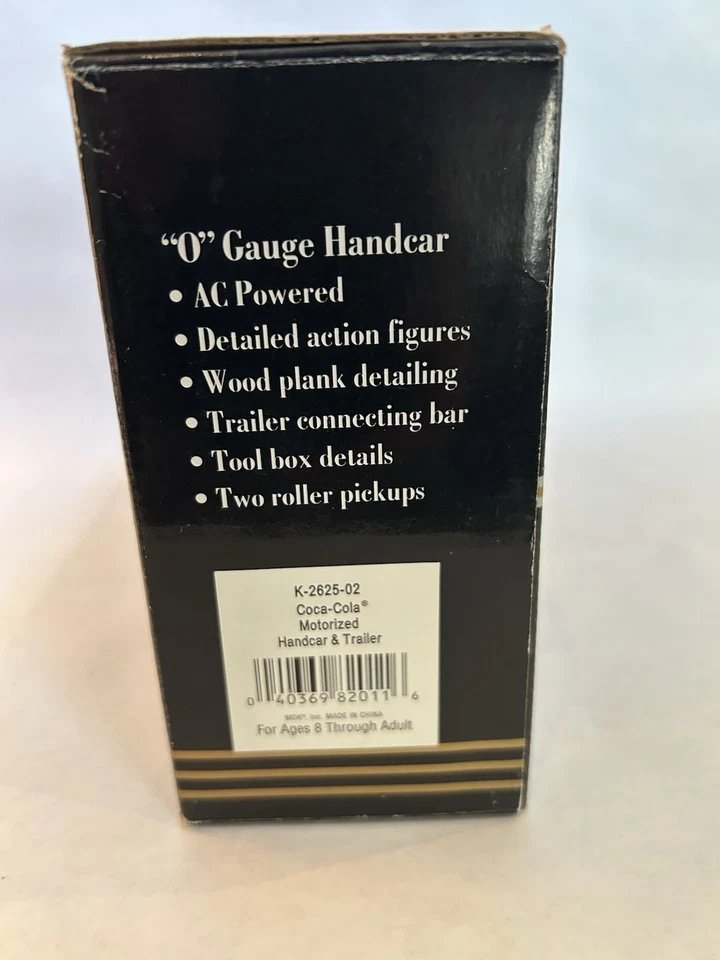 K-Line K-2625-02 Coca Cola Motorized Handcar & Trailer - O Gauge - NIB - TESTED - Image 2 of 4