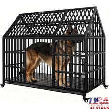 Heavy Duty Dog Cage Pet Enclosure Lockable Indoor Outdoor Removable Panels New