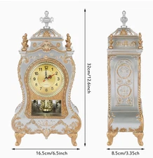 MANTEL CLOCK- Music Chime Mantel Clock – Silent Pendulum with 12 Musical Tones