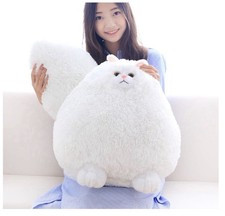 Winsterch Large Plush Cat Stuffed Animal - 20-Inch Soft White Teddy Toy for