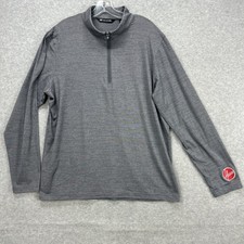 Travis Mathew Pullover Men XL Grey Quarter Zip Golf Shirt Hoover Vacuum Employee