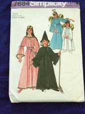 UNCUT VINTAGE SIMPLICITY #7684  GIRLS SZ 2-4   COSTUME SEWING PATTERN