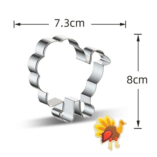 16pcs Thanksgiving Series Cookie Cutter Set Stainless Steel Biscuit Mold Fondant - Picture 6 of 8