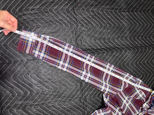 American Eagle Men's XS Tartan Plaid button up shirt -Maroon/Red - Classic Fit - Picture 6 of 7
