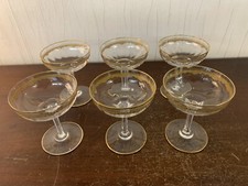 Lot of 6 golden crystal cups from Saint Louis price of 6 glasses 