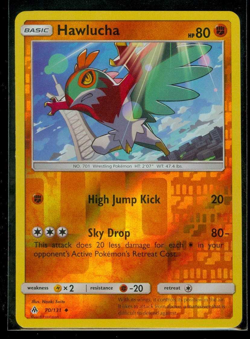 Pokemon HAWLUCHA 70/131 - Forbidden Light - Rev Holo - MINT