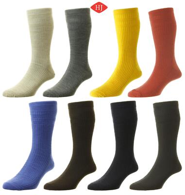 HJ Hall Wool Softop Socken Herren Damen Loose Top Non Elastic Sock