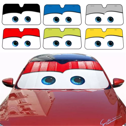 Car Windshield Sun Shade Cartoon Eye Visor SUV Auto Front Window Shield Cover - Picture 2 of 16