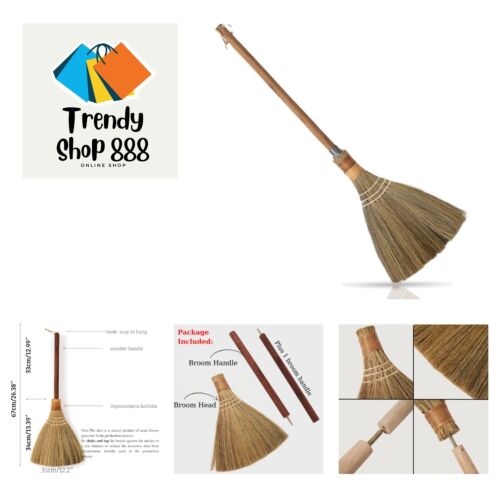 Natural Whisk Sweeping Hand Handle Broom - Vietnam Handmade Straw Soft Broom ...