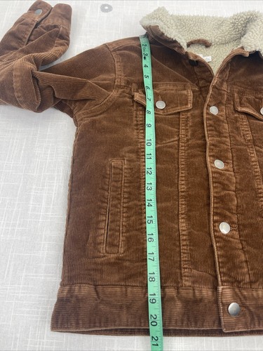Brown Corduroy Sherpa Lined Trucker Style Jacket Boys Sz L (10-12) EUC - Picture 5 of 8