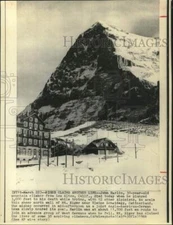 1966 Press Photo Mt. Eiger, near Kleine Scheidegg, Switzerland - hpw07586