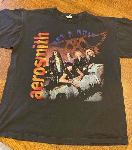 Rare Vintage Aerosmith Get A Grip World Tour Graphic Co 1990s vintage concert t-shirt, vintage, size XL, single stitch, B+ condition