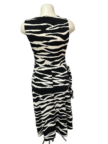 H&M Women's Dress Size S Zebra Hipster Hippie Chic Glam Tie Belt Maxi Animal - Picture 4 of 14