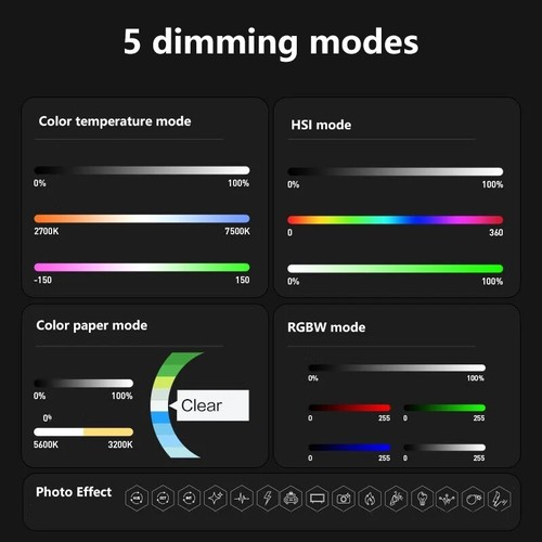 NANLITE PavoSlim 60C/60B/120C/120B/240C/240B RGBWW Full Color Led Video Light  - Foto 10 di 18