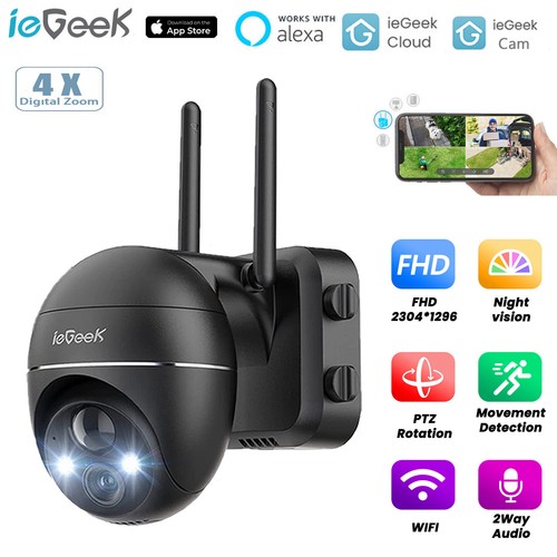 ieGeek Wireless Security Camera Outdoor Battery Rechargeable Home WIFI IP CCTV - Picture 14 of 14