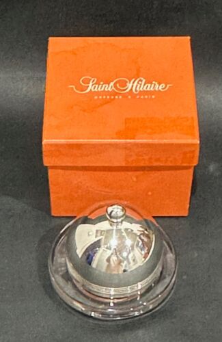 Ercuis France Saint Hilaire Butter Caviar Condiment Dish Silver Plate Domed Lid - Picture 2 of 10