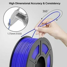 PLA 3d Printer Filament 1.75mm Blue Dimensional Accuracy +/ 0.02 1 Kg Spool (B16