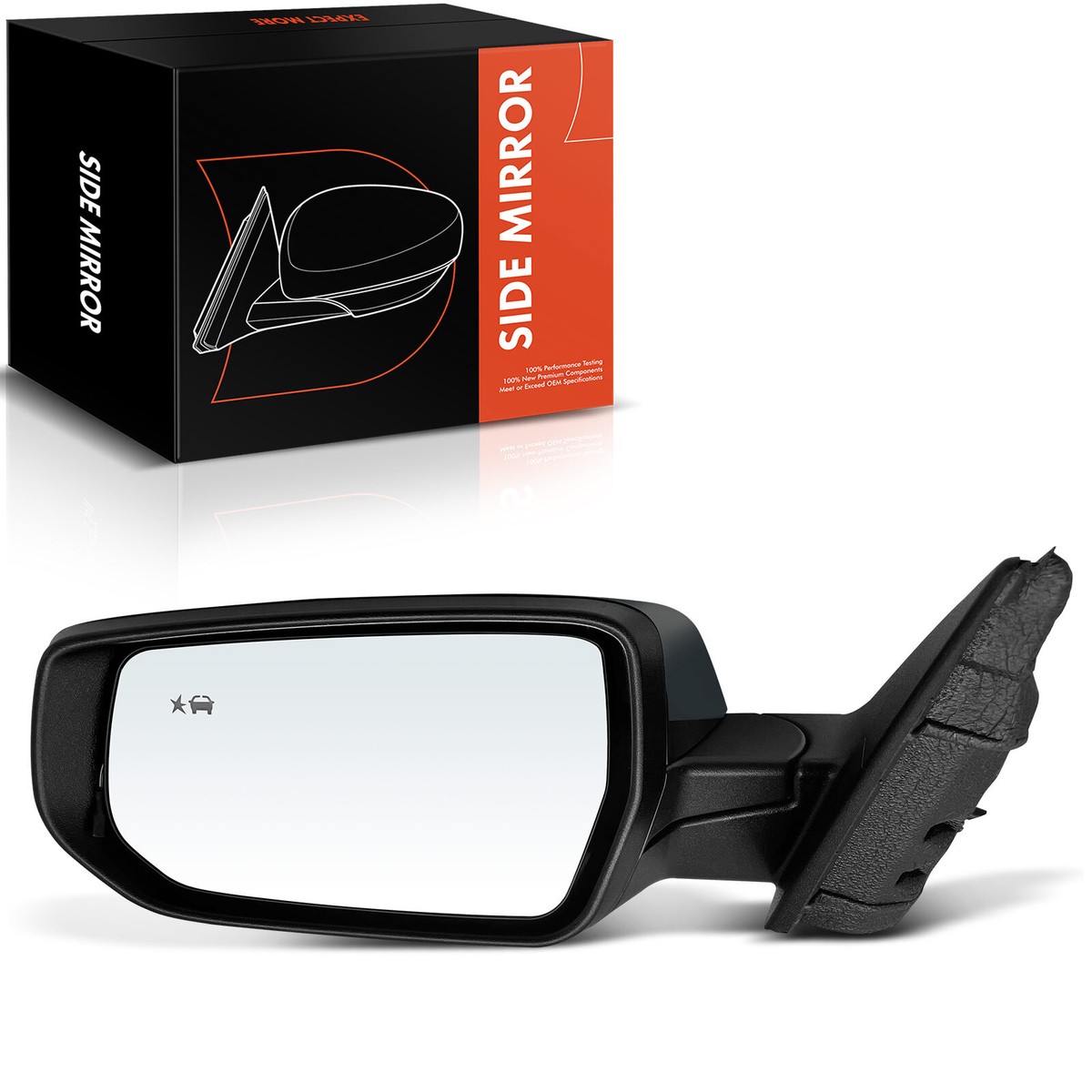 MZORANGE Power Heated Driver Side Mirror – Fits Chevrolet Malibu 2016-2022 (White, With Lamp)