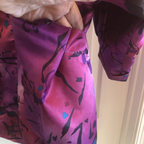 VINTAGE Portrait Purple Womens Rain Coat 90s Med. Fabulous!! - Picture 16 of 23