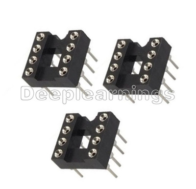 50PCS 8Pin DIP SIP Round IC Sockets Adaptor Solder Type plated machined