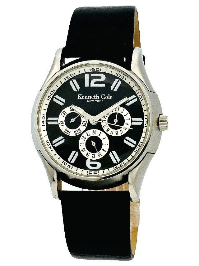 Kenneth Cole New York Men's KC1230 Multi-function Black leather